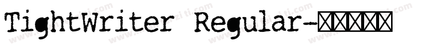 TightWriter Regular字体转换